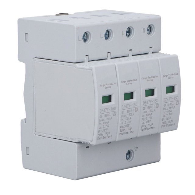House Surge Protector, Insulated Terminal Block 385V House Surge Protective Device Fireproof For Factory 3P,4P