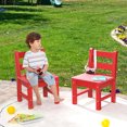 thumbnail image 4 of Gymax 2 PCS Kids Chairs Indoor Outdoor Heavy-Duty All-Weather Children Learning Chair Red, 4 of 8