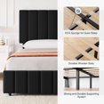 thumbnail image 4 of Eastvita Full - Size Linen Upholstered Platform Bed Frame with 4 Storage Drawers/Adjustable Headboard/Wooden Slats Support/No Box Spring Needed/Black, 4 of 7