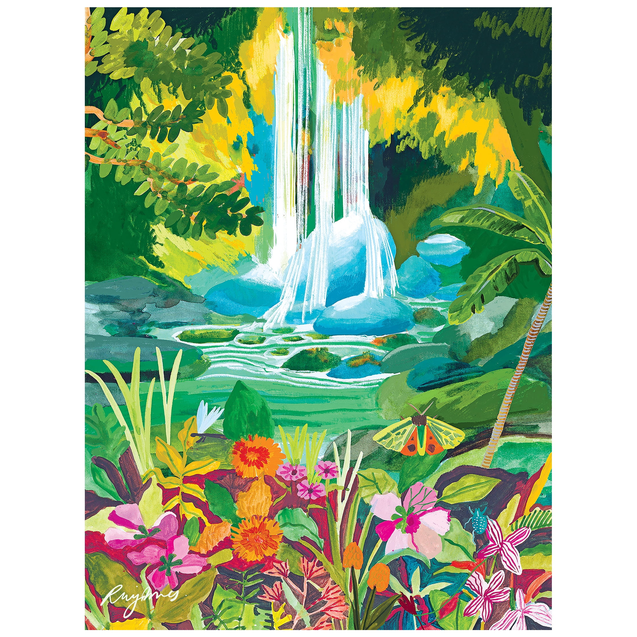RoseArt - Modern Illustrations 300-Piece - Chasing Waterfalls- Adult Interlocking Puzzle