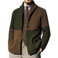 thumbnail image 2 of Qertyioot Hauts pour Hommes Mode Veste Décontractée Extérieur Manches Longues Manteau Chaud, 2 of 3