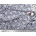 thumbnail image 1 of Soimoi Tissu en Velours à Imprimé Floral Feuilles et Roses, Tissu au Mètre, 58 Pouces de Large, 1 of 3