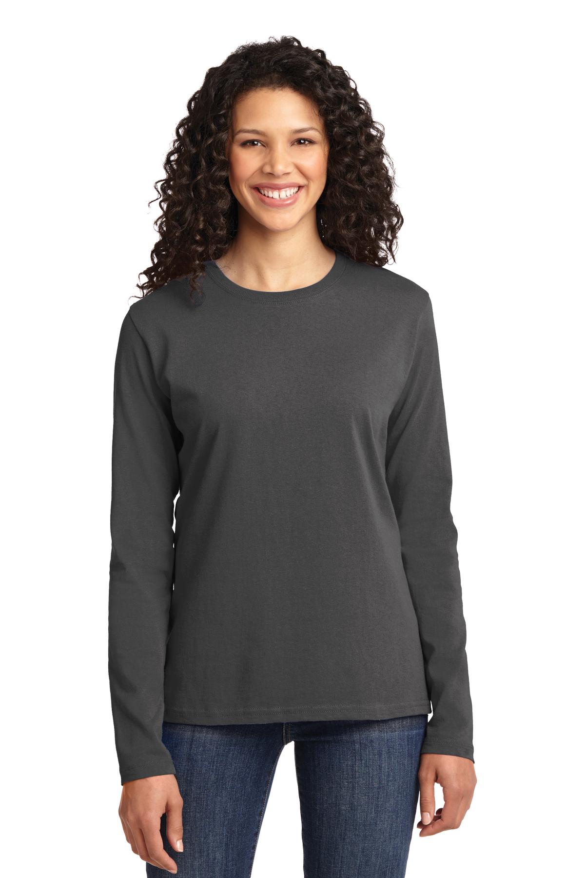 Port & Company Women's Long Sleeve Core Cotton T-Shirt LPC54LS