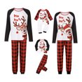 thumbnail image 2 of Diconna Family Matching Elk Print O-Neck Long Sleeve Tops Plaid Trousers, 2 of 9