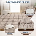 thumbnail image 4 of Washable Checkered 5x7 Living Room Rugs, Ultra Thin Non Slip Geometric Area Rug for Bedroom Dining Room, Low Pile Stain Resistant Farmhouse Throw Carpet for Home Office, Taupe, 4 of 8
