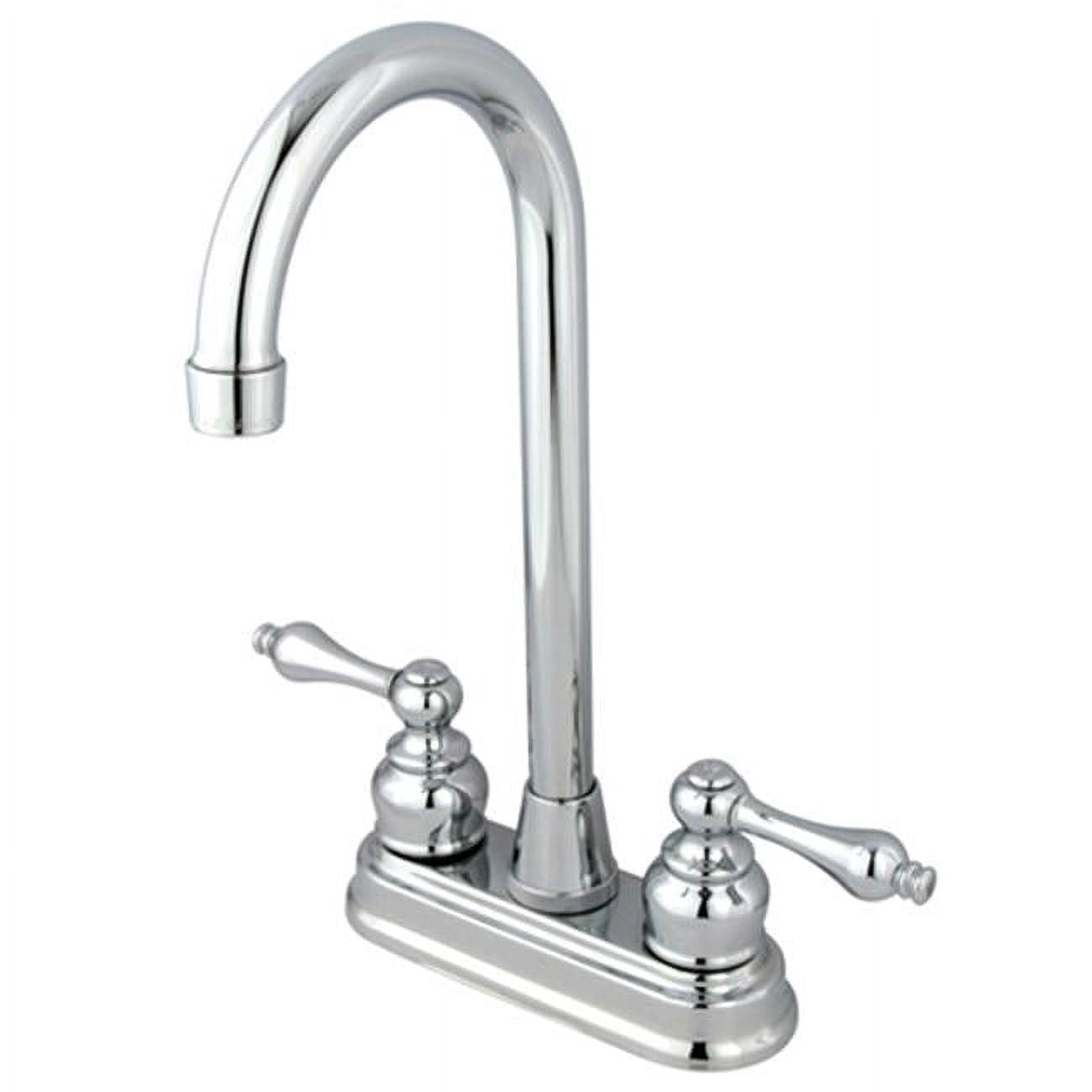 Kingston Brass KB491AL Robinet de Bar Central 4 Pouces - Chrome Poli