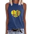 thumbnail image 1 of Birdeem Fashion Women Printing Round-Neck Sleeveless Block Shirts Tunic Tee Tops, 1 of 5