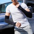 thumbnail image 4 of 1 Pair Arm Sleeves UV Protection High Elasticity Nylon Sweat Absorbing Cooling Cycling Arm Sleeves for Exercise, 4 of 7
