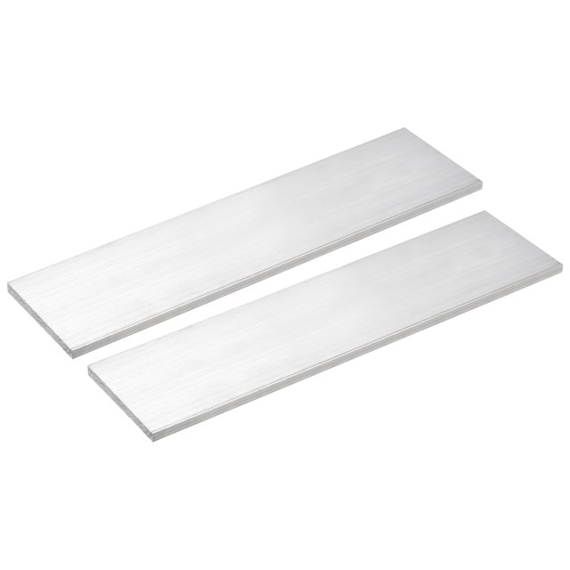 Unique Bargains Square Aluminum Flat Bar, 2 Pack 1/4' Thickness 2-15/16' Width 12' Length