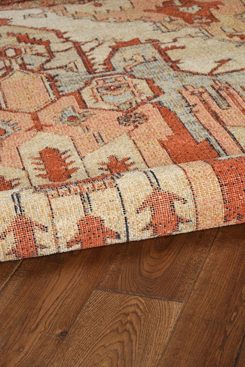 Tapis Grand Zéro Garron ivoire & rouille de 8 pi x 10 pi