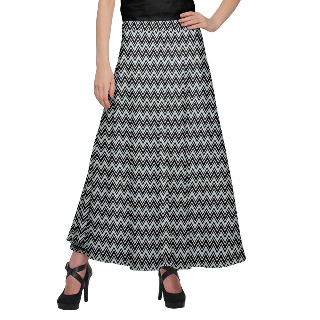 Moomaya Jupe Longue Imprimée en Rayonne pour Femmes Grande Taille, Jupe Maxi à Taille Nouée