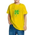 thumbnail image 4 of FAIWAD Hauts pour Enfants Garçons Filles Manches Courtes T-Shirt Graphique de la Saint-Patrick Trèfle Mignon Décontracté Col Rond, 4 of 4