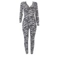 thumbnail image 4 of Combinaison à Manches Longues Femme Mode Décontractée Pantalon Bouton Imprimé Combinaison à Manches Longues pour la Maison Combinaison à Manches Longues pour Femmes en Liquidation, 4 of 8