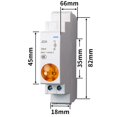 thumbnail image 1 of Lefu Din Rail Mount LED Signal Lamp Series AC/DC 24V Indication Pilot Lights JD9, 1 of 4