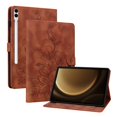 thumbnail image 1 of Tablet Case for FOXDOCK Samsung Galaxy Tab S10 Plus – Premium PU Leather Cover with Lily Embossed Design, Card Slots, 1 of 6