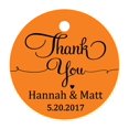 thumbnail image 1 of 100 PCS Personalized Thank You Hang Tags Custom Wedding Favors Round Gift Paper Tags, 1 of 1