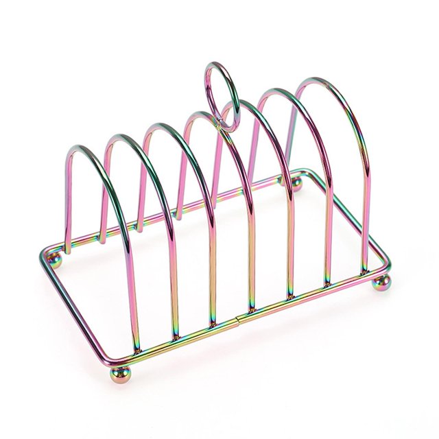 simhoa Bread Loaf Stand Bookshelf Durable Storage Rack Bread Stand Toast Rack Holder Multicolour