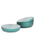 thumbnail image 3 of BIA S/4 Textured Shallow Bowls, Teal, 3 of 3