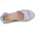thumbnail image 4 of BLISSFUL STEP Sandales Compensées Espadrilles à Talon Compensé pour Femmes, 4 of 6
