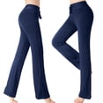 thumbnail image 1 of AherBiu Sweatpants for Womens High Waisted Drawstring Slim Fitted Casual Trousers Fall Solid Color Workrout Yoga Pants, 1 of 9
