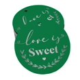 thumbnail image 1 of Inkdotpot Real Silver Foil Love Is Sweet Wedding Tags Favor Hang Paper Tags 50 Pieces, 1 of 6