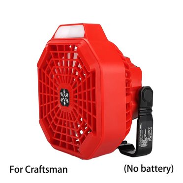 Cordless Camping Fan For Makita/Bosch/Dewalt/Milwaukee/Black Decker/Craftsman 14.4-18V Battery Fan with LED Light Remote Control for Camping,Emergency and Job Site