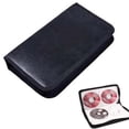 thumbnail image 1 of 80 Disc CD Holder DVD Case Storage Bag Wallet VCD Organizer Z Leather Case O0S5, 1 of 9