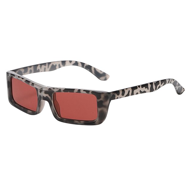 XASZHN Lunettes de Soleil Unisexes Rétro Mode Photo de Rue Monture PC Lunettes de Soleil Carrées Gris_002 Taille Unique
