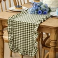 thumbnail image 1 of Leaf Edge Ruffled Table Runner for Coffee Dining Tv Cabinet Home Decor, JKODE, 1 of 6