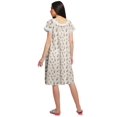 thumbnail image 4 of Moomaya Short Sleeve Nightdress For Ladies Printed Button Placket Nightwear, 4 of 4