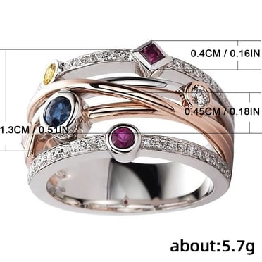 yievot Bagues Magnifiques Femmes Fleur Bague en Cuivre Bijoux Taille 10 Belle Bague Bijoux