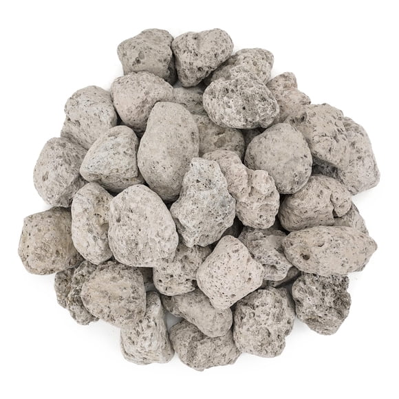 Stanbroil Light Weight White Lava Rock Granules - Natural Volcanic Rocks Decorative Landscaping Stones for Outland Living Bond Portable Fir