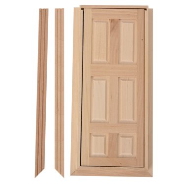 1:12 Maison de Poupée, Mini Porte de Maison de Poupée, Accessoire de Poupée Maison de Poupée Mini Belle Décoration Meubles de Maison de Poupée pour Amateurs de Poupées