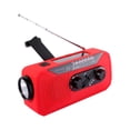 thumbnail image 1 of Hand Crank Radio With 2000 mAh Emergency Power Bank, AM/FM/NOAA Weather Band, Built-in Flashlight, Alarm, and USB Charging, 1 of 1