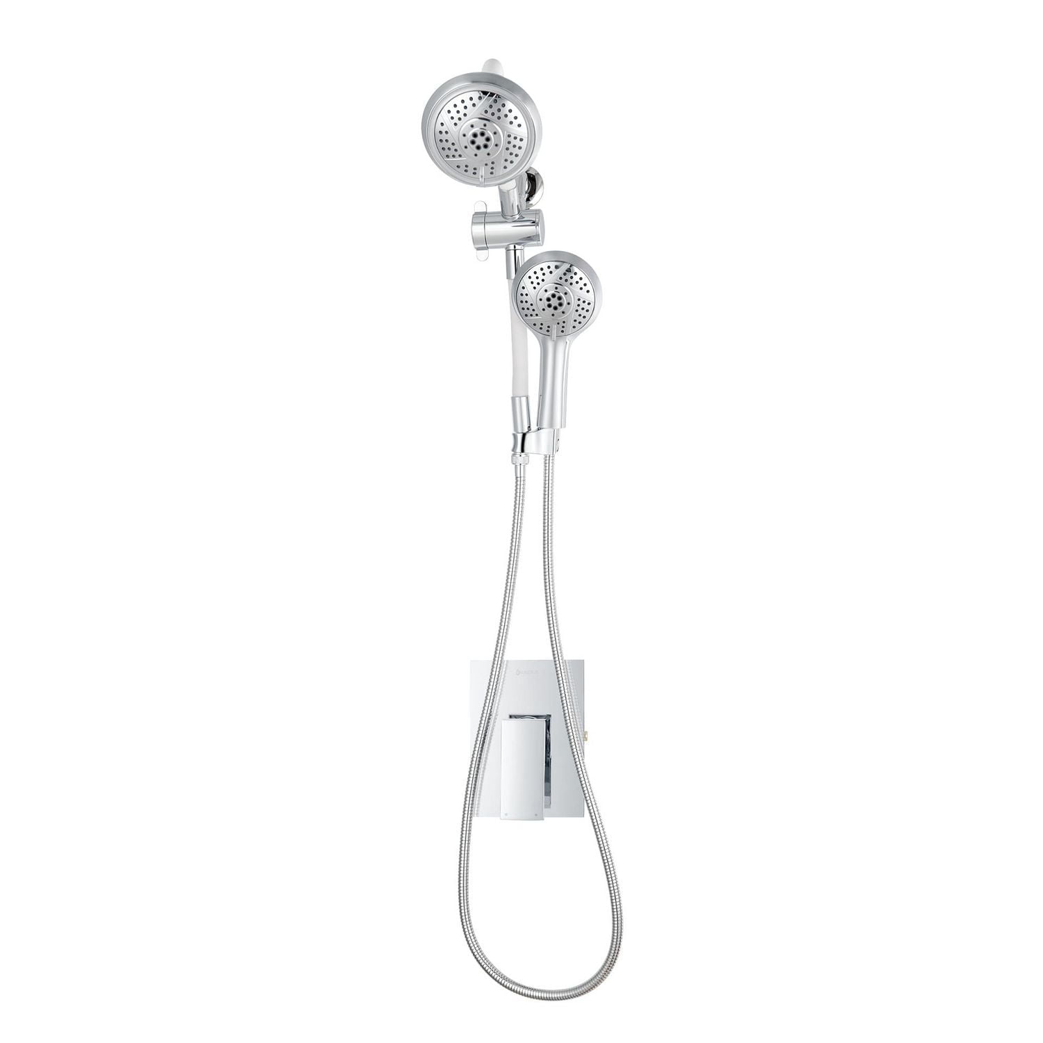 Ensemble LILA a pression balancée d'akuaplus® valve 1/2 po PEX avec Douchette et pommeau flexible, Fini chrome
