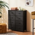 thumbnail image 2 of EDX Commode à 8 Tiroirs pour Chambre, Tour d'Organisation de Rangement en Tissu, Armoire, Noir, 2 of 8