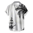 thumbnail image 1 of Weiqiqre Men's T-shirts Loose Fit, Floral Print Tropical Button Down Shirts, 1 of 3