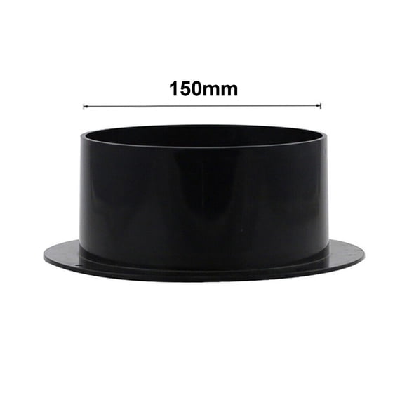 Exhaust Pipe Straight Pipe 50/160/250mm ABS Air Duct Connectors Black Flange Ventilation Ducting High Strength