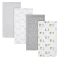 thumbnail image 1 of Gerber Unisex Baby 100% Cotton Flannel Receiving Blankets for Babies and Newborns 30x30 Inches (Pack of 4), Neutral, 1 of 1