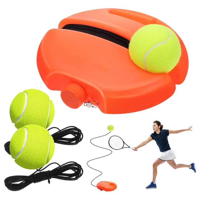 KAKOWELY Tennis Rebound Trainer 1 Set Tennis Solo Trainer Beginner Tennis Practicing Tool Corded Rebound Tennis Trainer Tennis Single Player Trainer Supply