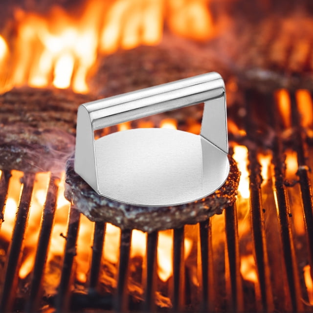 Kbndieu Meat Press Stainless Steel Meatloaf Meat Press Round Block Burger Press Kitchen Tool Meat Press Pad Home Essentials