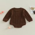 thumbnail image 3 of Barboteuse Chandail pour Bébé à Manches Longues, Grenouillère Tricotée, Justaucorps, Automne Hiver, Hauts Chauds, 3 of 6