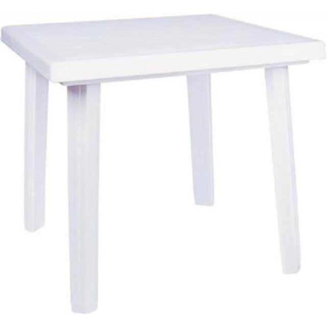 Siesta ISP165-WHI Table à Manger Carré en Résine Cuadra de 31 Po Blanc