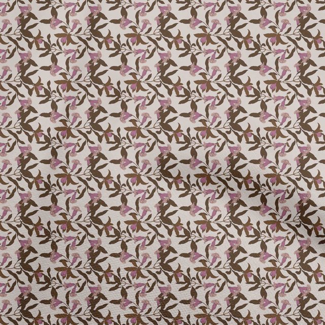 oneOone Rayon Peach Fabric Florals Fabric For Sewing Printed Craft Fabric By The Yard 56 Inch Wide