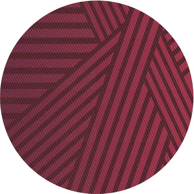 Ahgly Company Tapis Rond Lavable en Machine Intérieur Transitionnel Rouge Bordeaux Vif, 8 Pieds Rond