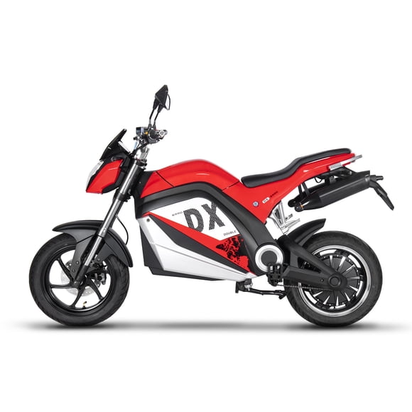Emmo DX Vélo Électrique - Moto Vélo Électrique - Lithium 72V30Ah - Rouge - Batterie Amovible - Moteur QS