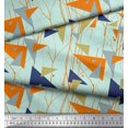 thumbnail image 2 of Soimoi Polyester Crepe Fabric Dot,Branches & Triangle Geometric Printed Craft Fabric by The Yard 52 Inch Wide, 2 of 3