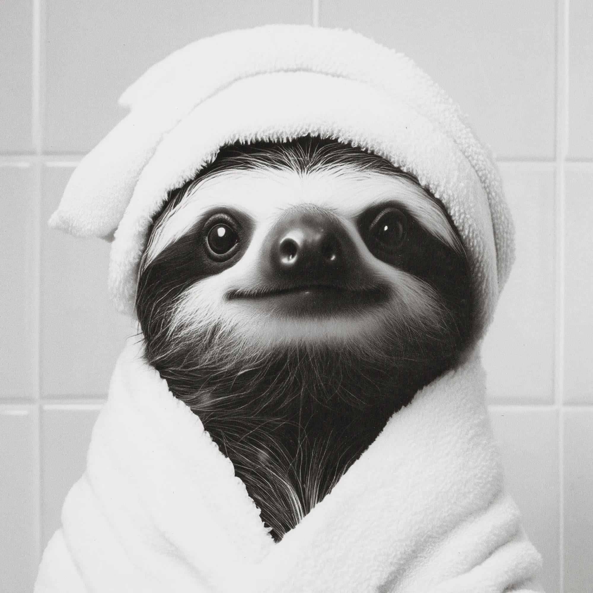 Bouclair Spa Sloth Framed Wall Art