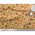 thumbnail image 2 of Soimoi Rayon Crepe Fabric Pumpkin Halloween Print Fabric by Yard 46 Inch Wide, 2 of 3