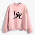 thumbnail image 4 of CEHVOM Femmes Mode Décontractée Imprimé Col Rond Ample Manches Longues Hauts Courts Blouse Chandails Sans Capuche Liquidation, 4 of 5